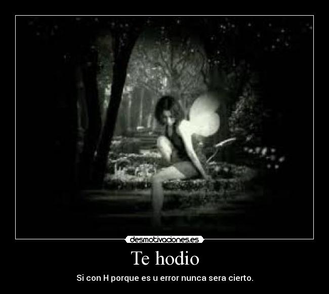 Te hodio - Si con H porque es u error nunca sera cierto.