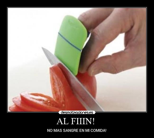 AL FIIIN! - NO MAS SANGRE EN MI COMIDA!