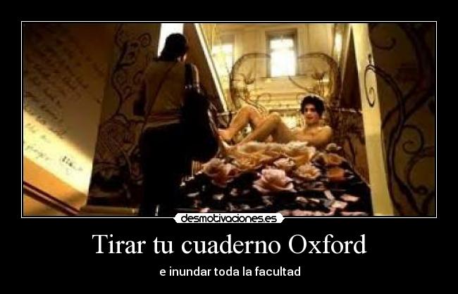 Tirar tu cuaderno Oxford -