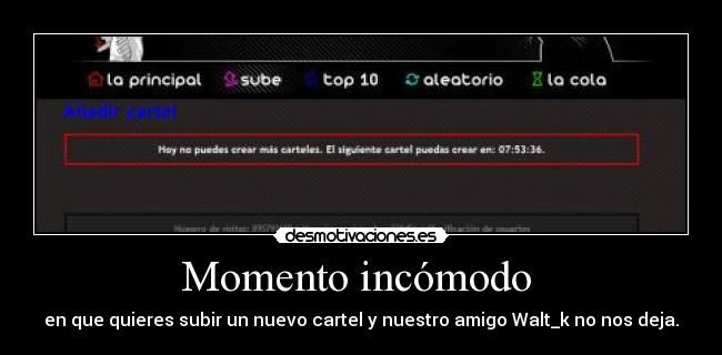 Momento incómodo -