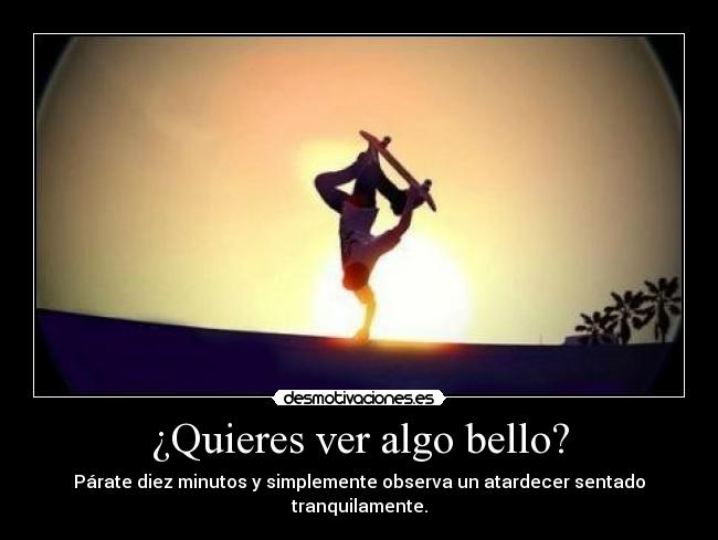 ¿Quieres ver algo bello? -