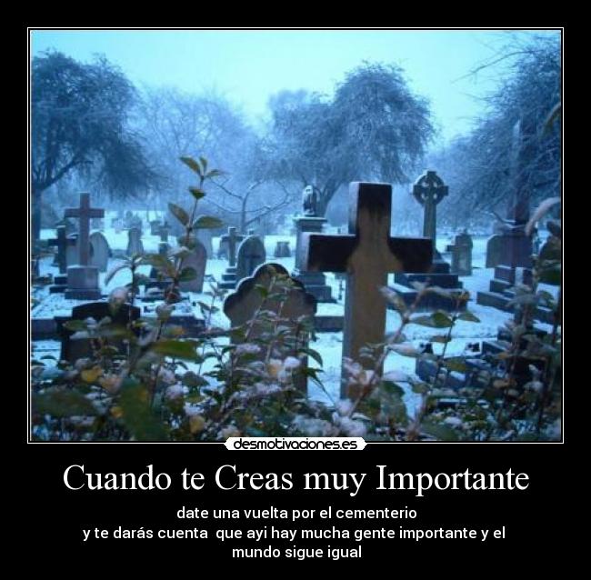 Cuando te Creas muy Importante -