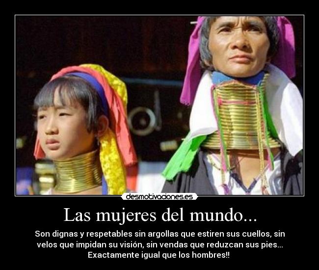 carteles mundo mujeres desmotivaciones