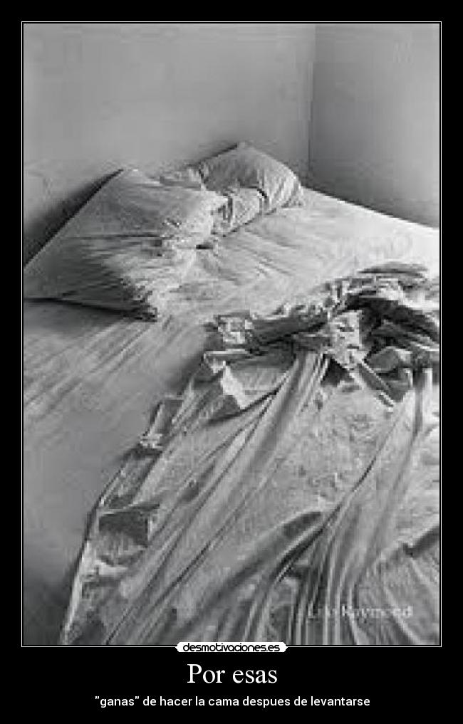 carteles cama deshecha desmotivaciones