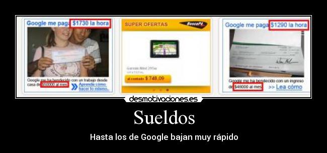Sueldos - Hasta los de Google bajan muy rápido
