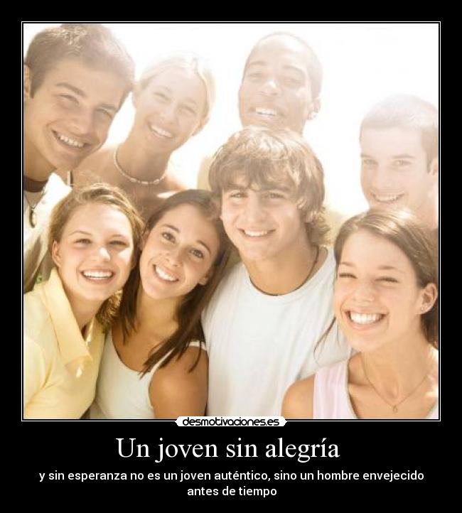 Un joven sin alegría -