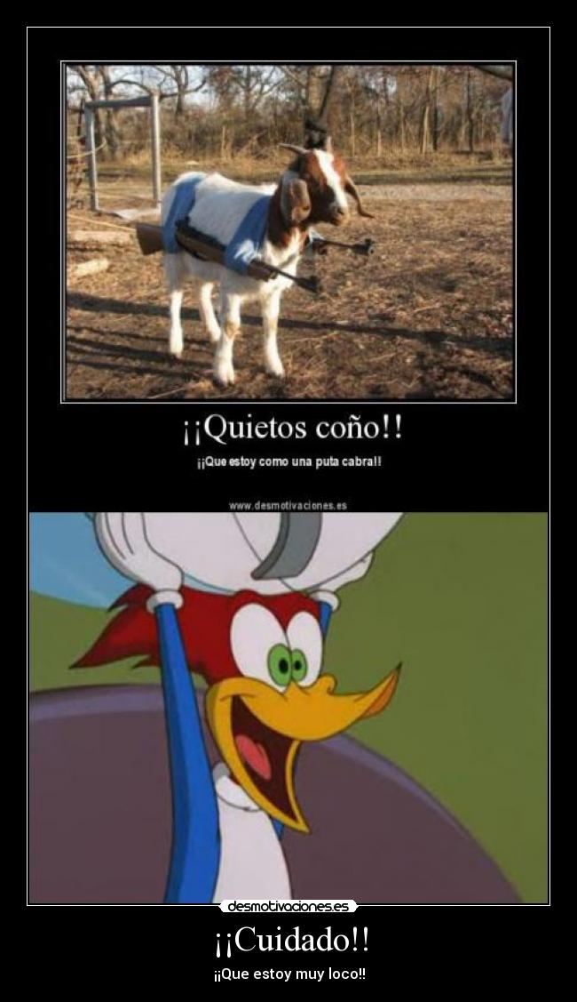 ¡¡Cuidado!! - ¡¡Que estoy muy loco!!