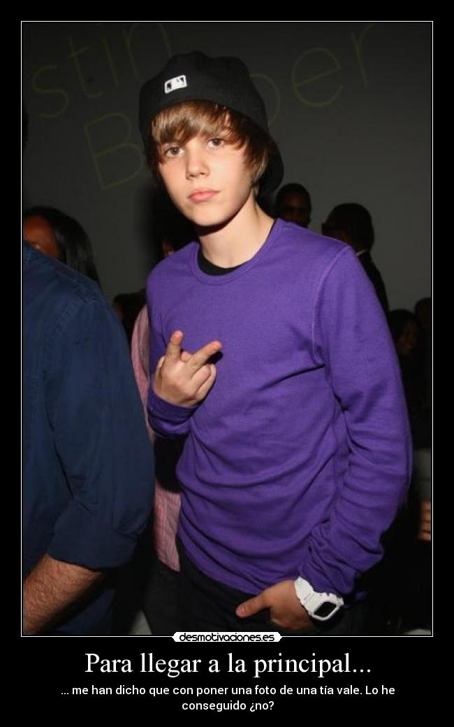 Para llegar a la principal... -