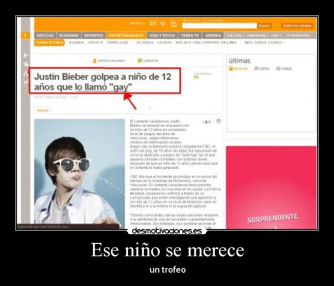 Ese niño se merece - un trofeo