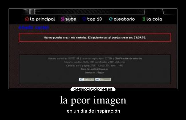 la peor imagen - en un dia de inspiración