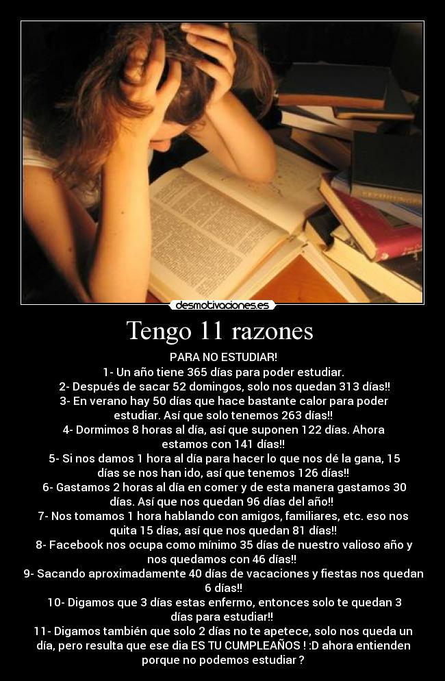 Tengo 11 razones -