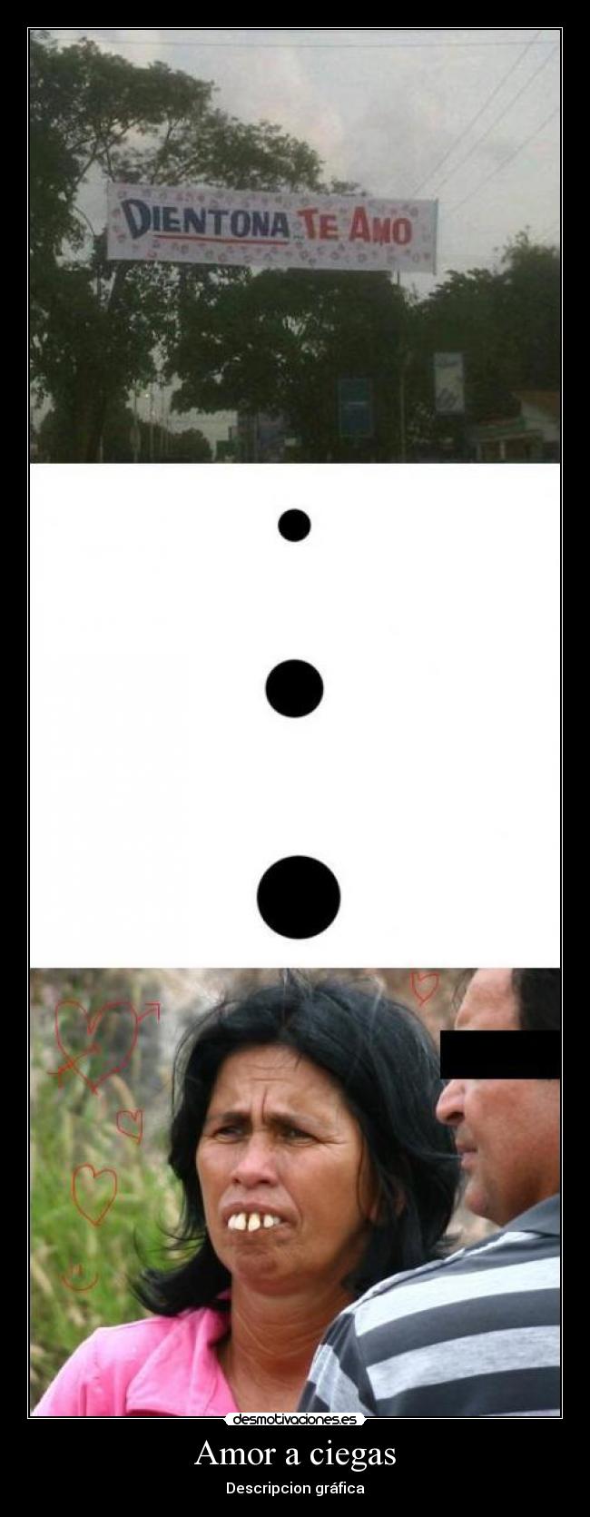 Amor a ciegas - Descripcion gráfica