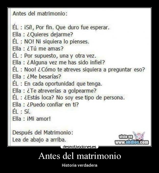 Antes del matrimonio - 