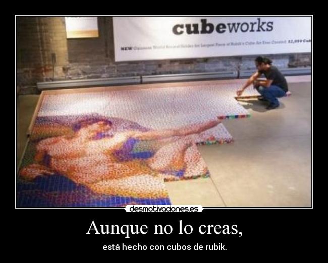 Aunque no lo creas, - está hecho con cubos de rubik.