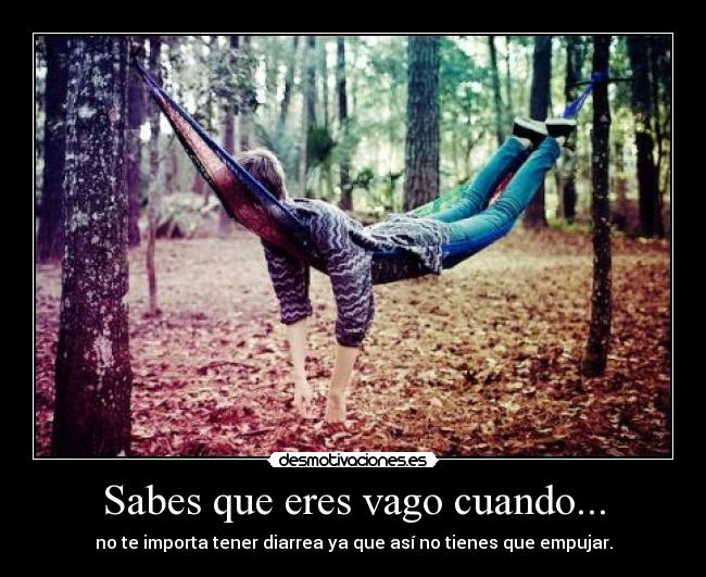 Sabes que eres vago cuando... -
