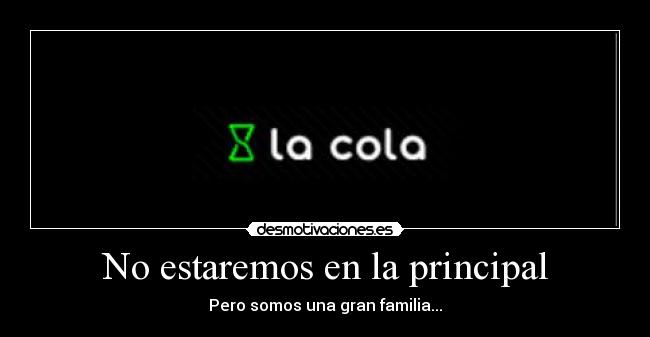 No estaremos en la principal - 