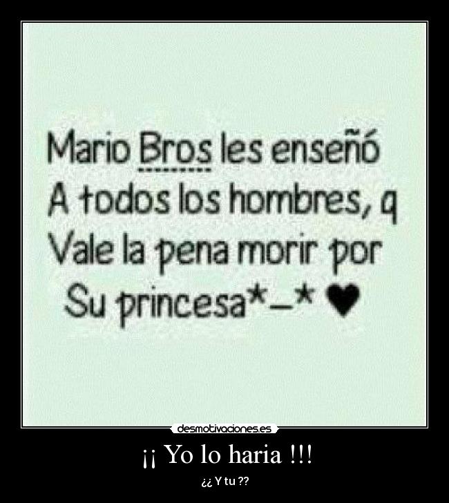 ¡¡ Yo lo haria !!! - ¿¿ Y tu ??