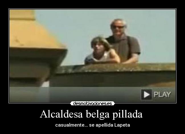 Alcaldesa belga pillada  - 