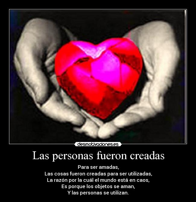 Las personas fueron creadas -