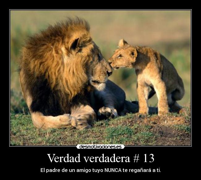 Verdad verdadera # 13 - El padre de un amigo tuyo NUNCA te regañará a ti.