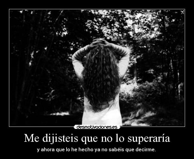 Me dijisteis que no lo superaría -