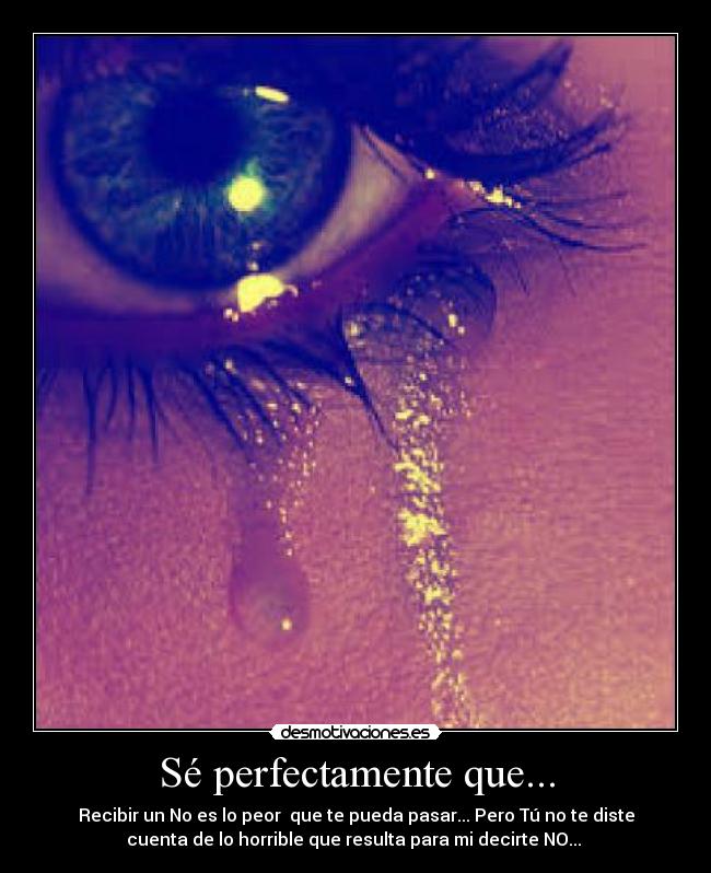 Sé perfectamente que... -