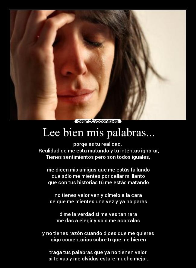 Lee bien mis palabras... - 