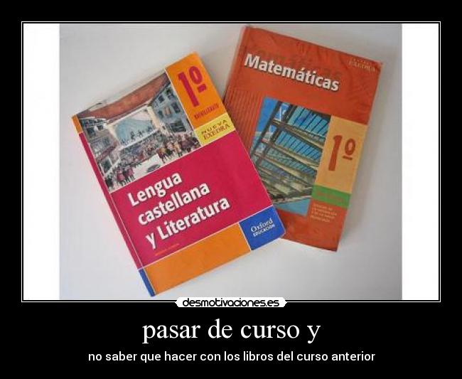 pasar de curso y -