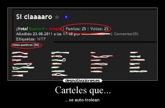Carteles que... - ... se auto-trolean