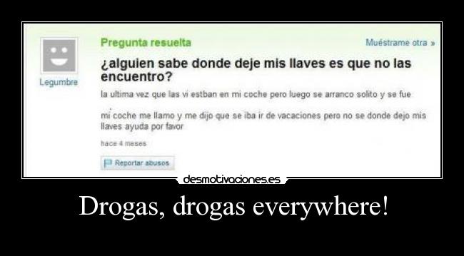 carteles yahoo preguntas drogas desmotivaciones