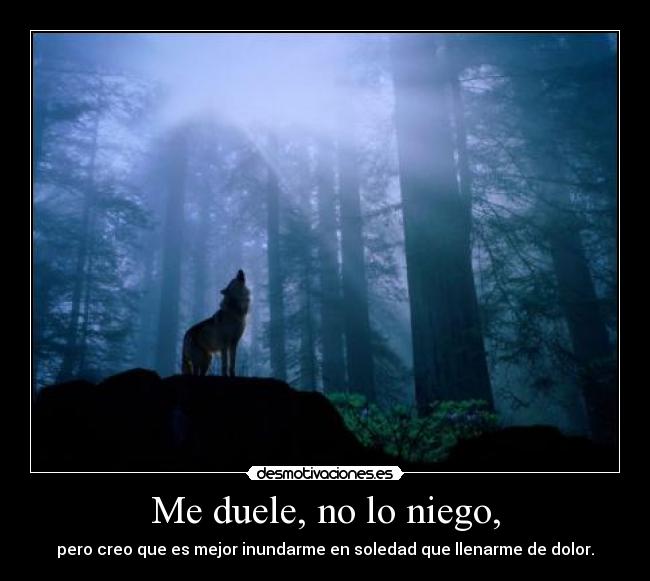 Me duele, no lo niego, -
