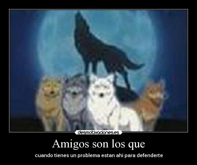 Amigos son los que - cuando tienes un problema estan ahi para defenderte