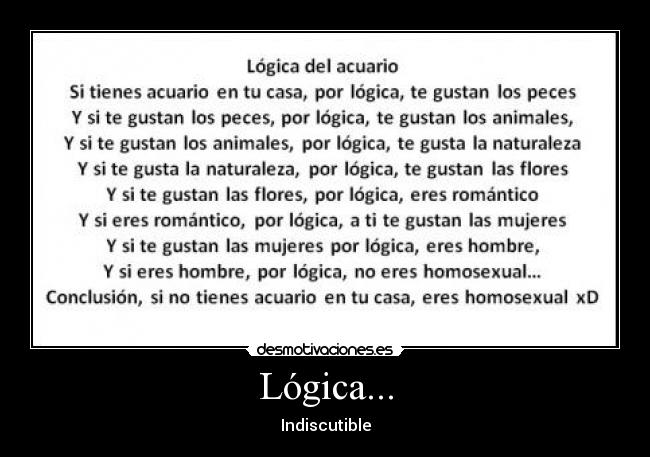 Lógica... - Indiscutible