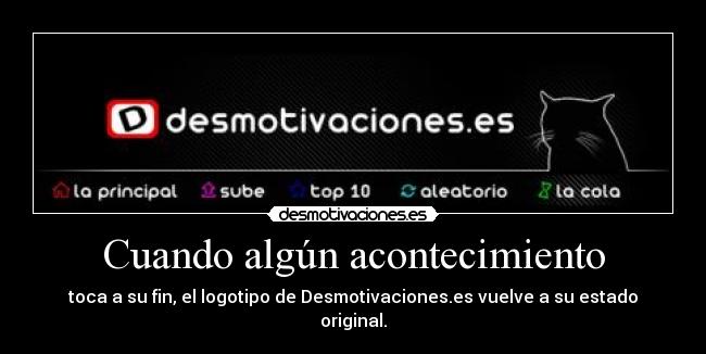 Cuando algún acontecimiento - 