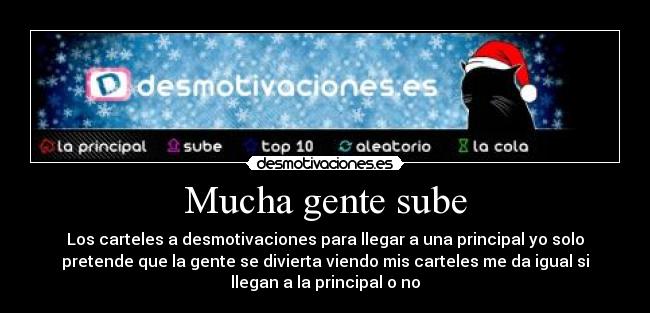 Mucha gente sube -