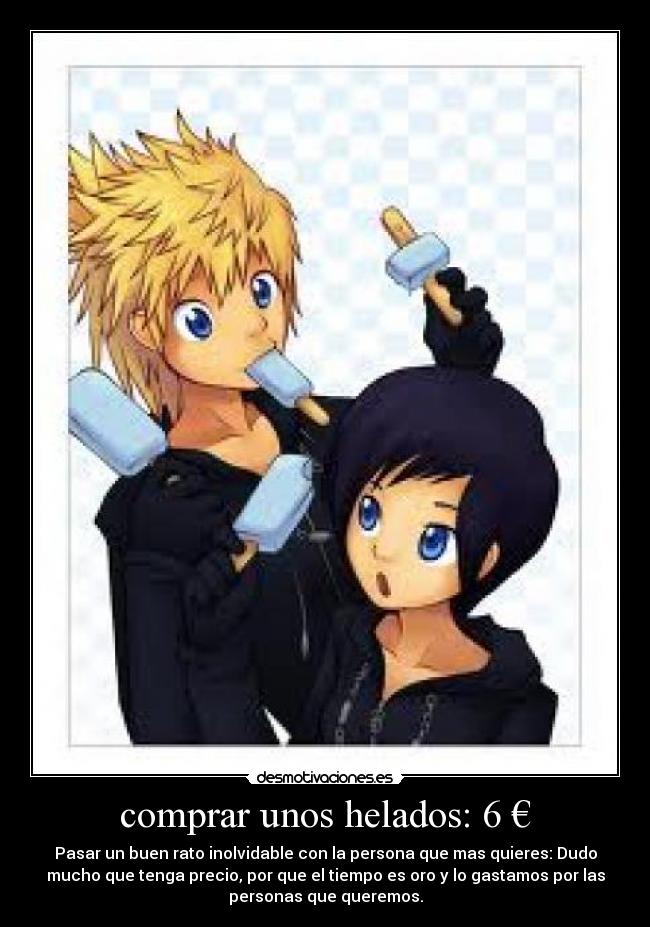 comprar unos helados: 6 € - 