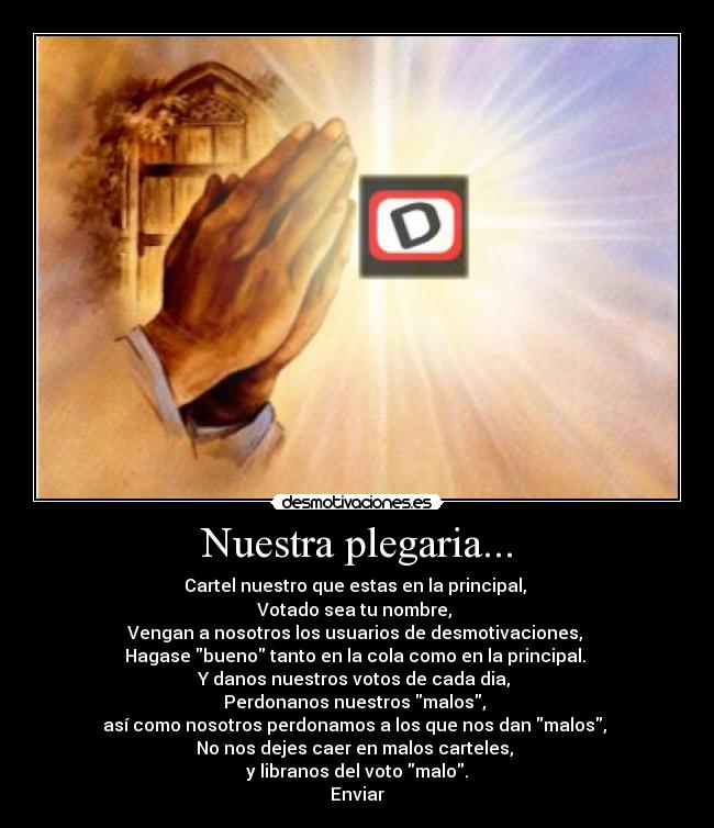 Nuestra plegaria... -