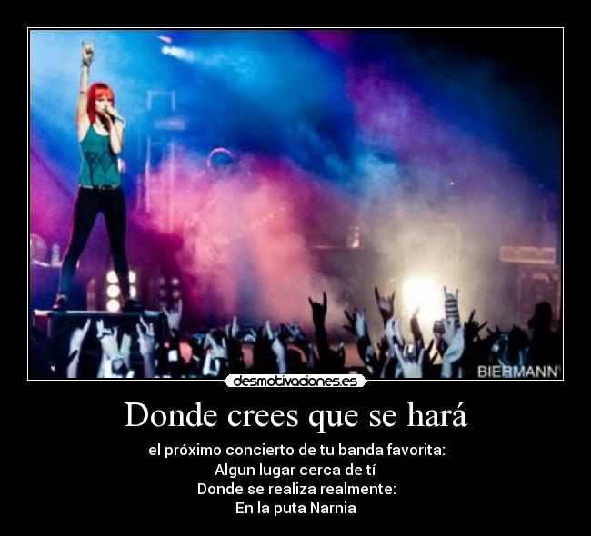 Donde crees que se hará -