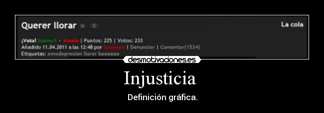 Injusticia  - Definición gráfica.