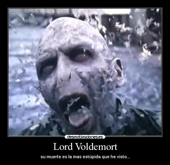 Lord Voldemort - su muerte es la mas estúpida que he visto...