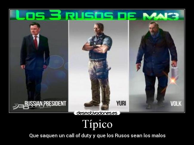 Típico - Que saquen un call of duty y que los Rusos sean los malos