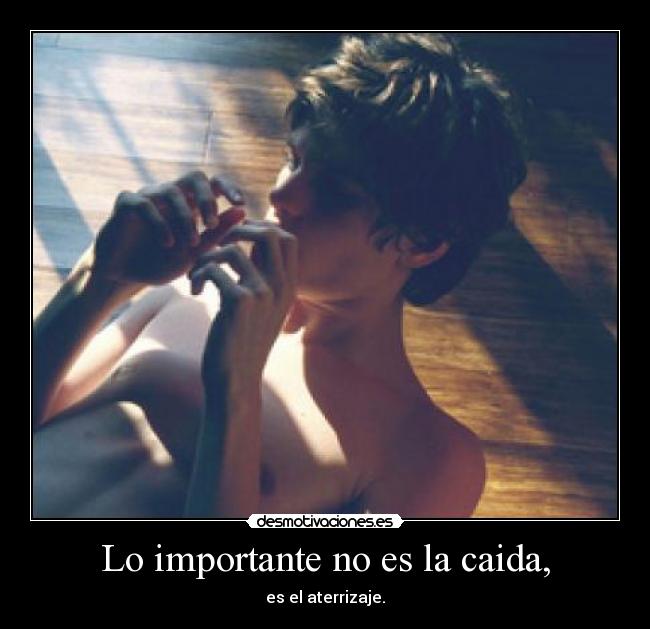 Lo importante no es la caida, - es el aterrizaje.