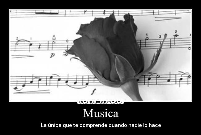 Musica - La única que te comprende cuando nadie lo hace
