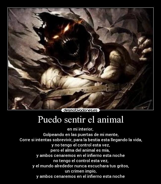 Puedo sentir el animal - 