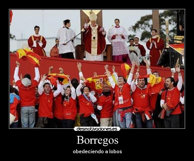 carteles borregos obedeciendo lobos violadores del verso jmj 2011 desmotivaciones