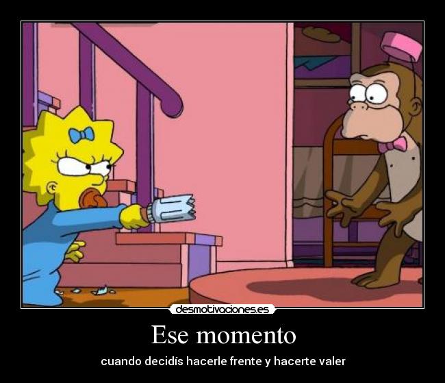 carteles simpsons maggie mono hacerte valer desmotivaciones