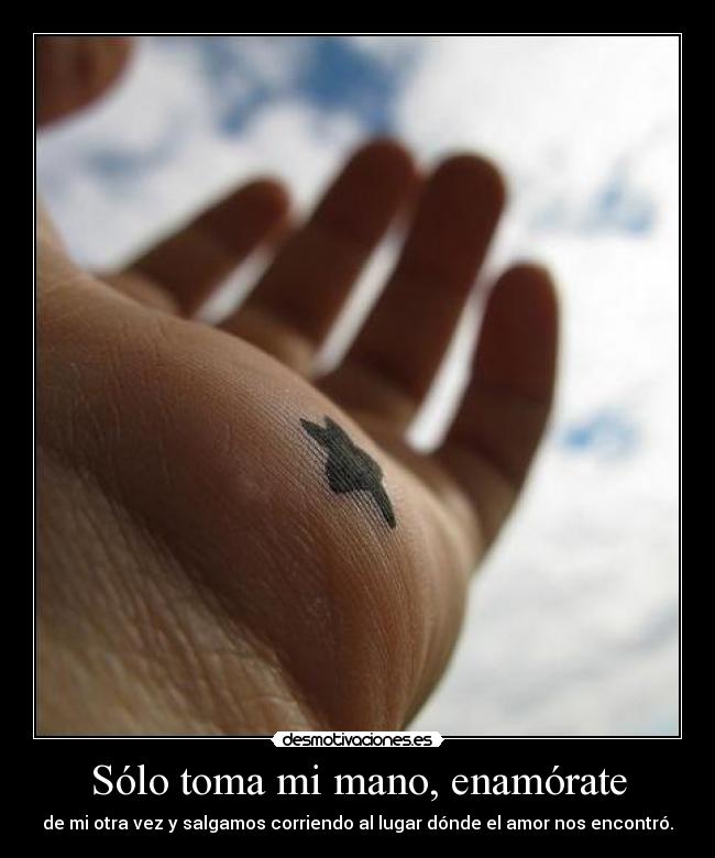 Sólo toma mi mano, enamórate -