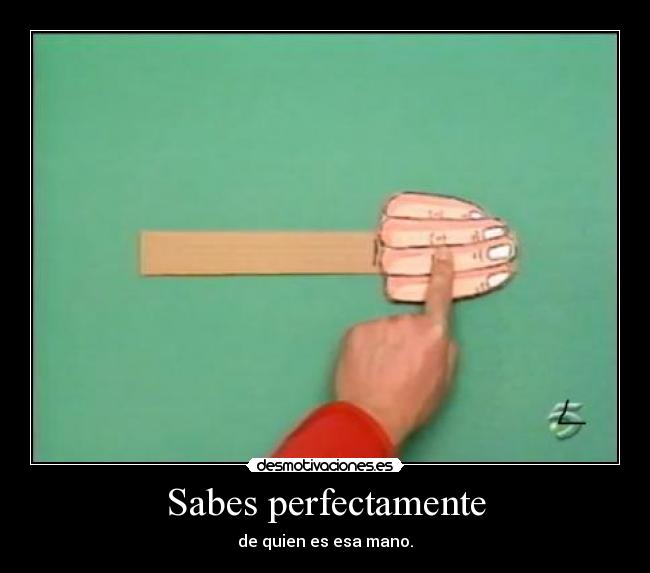 Sabes perfectamente - 
