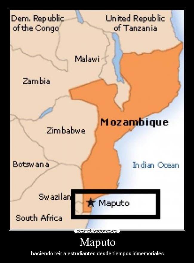 Maputo - haciendo reir a estudiantes desde tiempos inmemoriales