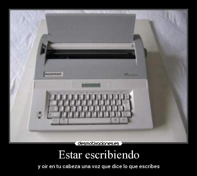 Estar escribiendo - 
